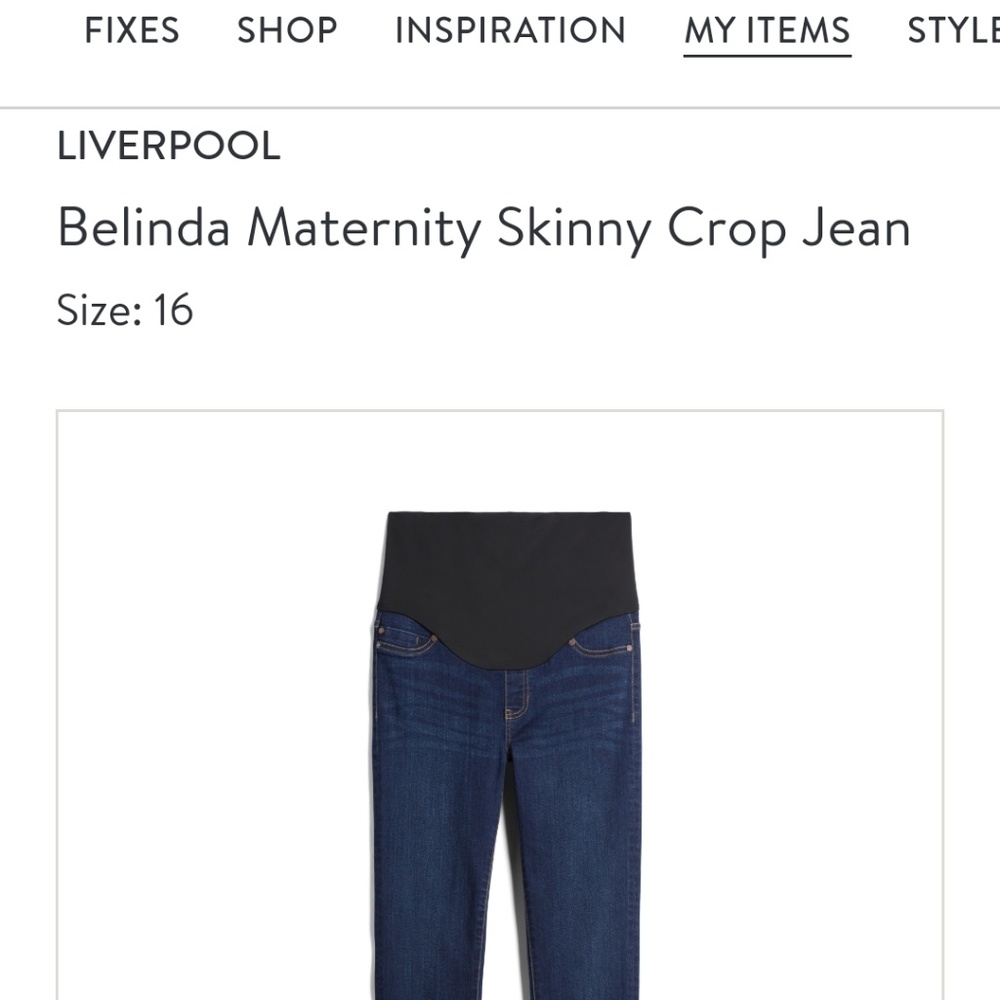 Ankle crop maternity jeans